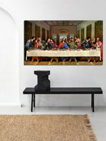 لوحات زيتية فنية مرسومة يدويًا لدافنشي قماش العشاء الأخير الكلاسيكي المسيحي