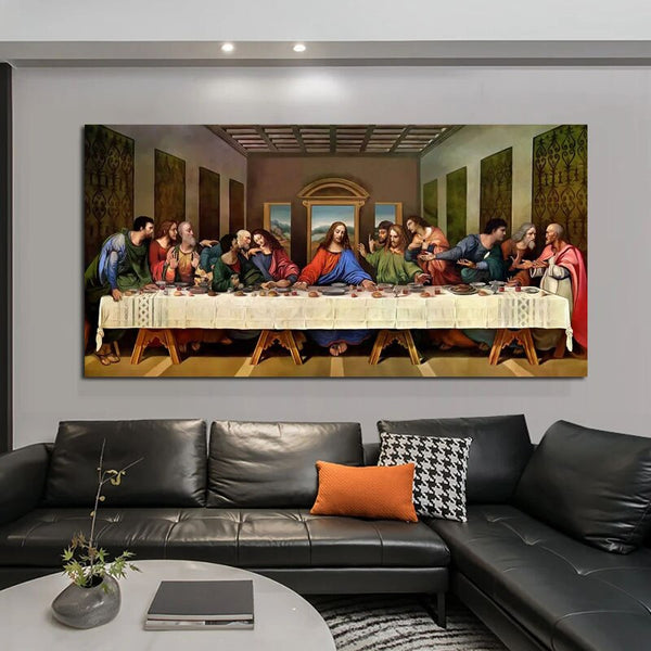 Hand Painted Art Oil Paintings Da Vinci Classical Last Supper Canvas Christian