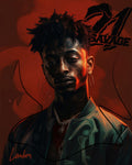 Portrait du rappeur 21 Savage