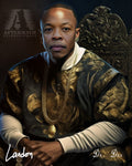 Retrato do rapper estilo renascentista Dr. Dre