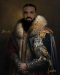 Ritratto di rapper in stile rinascimentale Drake