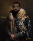 Rönesans tarzı rapçi portresi Drake