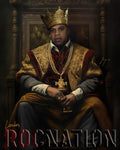 Retrato do rapper estilo renascentista Jay-Z