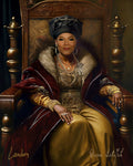Reperski portret Queen Latifah v renesančnem slogu