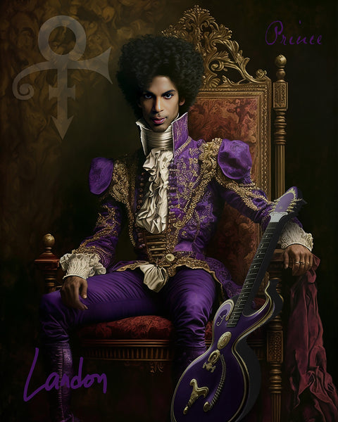 Renaissance style rapper portrait Prince