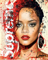 Rapper-Porträt Rihanna Supreme