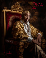 Portráid rapper stíl Renaissance Tupac