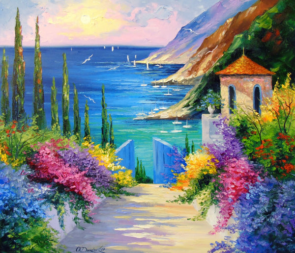 Beautiful Decorative Painting  Sunny day by the sea