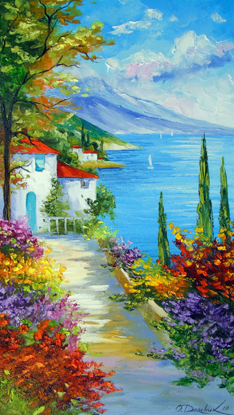 Beautiful Decorative Painting  Sunny beach by the sea