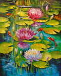 Beautiful Decorative Painting  Charming pond