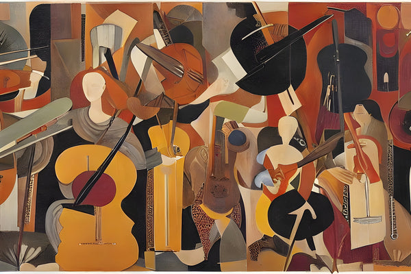 AI art Amadeo de Souza Cardoso inspired instruments