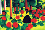 AI art august macke inspired people in the rose garden 3