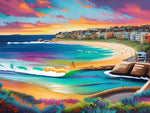 AI art colorful painting of bondi beach Sydney Australia 2