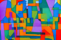 AI art paul klee inspired abstract skyline 3