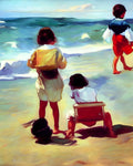 AI art Sorolla va inspirar els nens a la platja