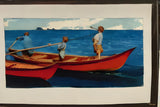 AI कला winslow homer inspired boys and saling boats 3