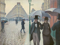 Gustave Caillebotte 1890 Paříž Street Deštivý den