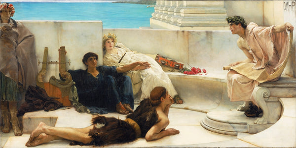 Lawrence Alma Tadema 1836 1912 A Reading from Homer 1885