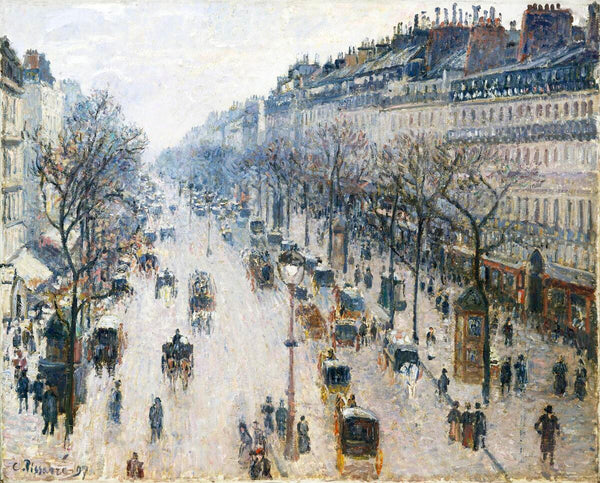 Camille Pissarro 1897 The Boulevard Montmartre on a Winter Morning