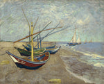 ونسنٹ وین گوگ 1888 ساحل سمندر پر ماہی گیری کی کشتیاں