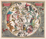 Dekorativní středověká hvězdná mapa astrologie 12