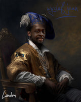 Renässansstil rapparporträtt Wyclef Jean