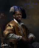 Portrét rappera v renesančnom štýle Wyclef Jean