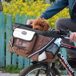 Pembawa Sepeda Hewan Peliharaan Kucing Anjing Tas Sepeda Sepeda Keranjang Dapat Dilepas Stang Depan Keranjang Kecil Kucing Anjing Pembawa