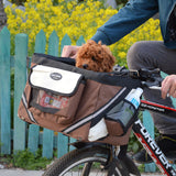 Porta-bicicletas para animais de estimação Bolsa de bicicleta para cães e gatos Cesta removível para guidão Cesta frontal para gatos pequenos Porta-cachorros