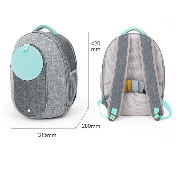 Foldable Transparent Mesh Window Pet Backpack with Inner Safety Leash