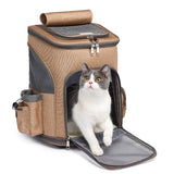 Портативный складной рюкзак на колесиках для домашних животных, дорожный рюкзак для кошек с универсальной сумкой на колесиках для домашних животных