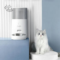 Vodena fontana za mačke za kućne ljubimce Pametna automatska hranilica 2.5 L za zdjelice za pseću hranu Daljinski upravljač Inteligentni pribor za hranjenje mačaka 2u1 USB za hranjenje