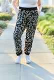 Celeste Design Full Size Leopard Contrast Sweatpants