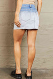 BAYEAS Maximum Waisted Asymmetrical Ombre Mini Skirt