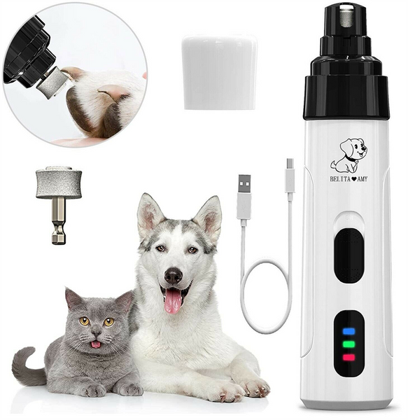 Pet Dog Cat Nail Paws Grinder Trimmer Tool Grooming Care Clipper Electric Kit