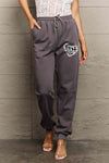 Simply Love Simply Love Simply Full Size Drawstring Heart Graphic Long Sweatpants