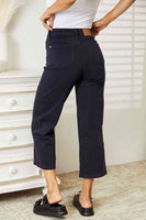 Judy Blue Full storlek hög midja magkontroll plagg färgade vidkortade jeans