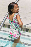 Marina West Swim Bring Me Flowers Costume intero con scollo a V Cherry Blossom Cream