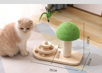 צעצועי עץ לחיות מחמד חתול עמוד גירוד לחתול ריהוט לחיות מחמד עמוד גירוד חתולים מגרד טופר כפול כדורי סיסל אביזרי חתול