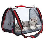 Transparent bärbar messenger-väska för husdjur
