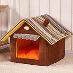 ຄົນອັບເດດ: ໃຫມ່ Striped Removable Cover Mat Dog House Dog Beds For Small Medium Dogs Pet Products House Pet Beds for Cat