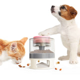 ခွေးအစာကျွေးသူ အိမ်မွေးတိရစ္ဆာန်အသုံးအဆောင်များ Cat Feeder Catapult ပညာရေးဆိုင်ရာ ခွေးကစားစရာ အိမ်မွေးတိရစ္ဆာန်သုံးပစ္စည်းများ အစားအစာ Dispenser တစ်ချက်တစ်ချက်မျှ အစားအစာရောက်လာသည်