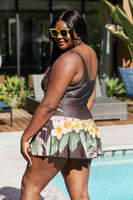 Marina West Kupaća haljina pune veličine Clear Waters u Aloha smeđoj boji