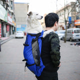 पाळीव कुत्रा वाहक बॅग वाहक कुत्र्यांसाठी बॅकपॅक आउट डबल शोल्डर पोर्टेबल प्रवास बॅकपॅक आउटडोअर डॉग कॅरियर बॅग प्रवास