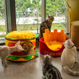 Křišťálový super měkký sametový pelíšek pro kočky Four Seasons Universal Net Red Nest