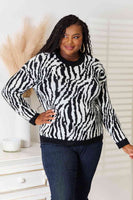 Пуловер Heimish с пълен размер и зебра