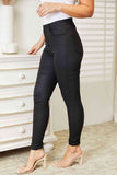 Kancan skinny jeans met hoge taille, zwarte coating en enkel