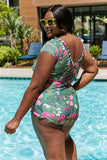 Marina West Swim Bring Me Flowers Jednodijelni kupaći kostim od kadulje s V-izrezom