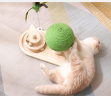 צעצועי עץ לחיות מחמד חתול עמוד גירוד לחתול ריהוט לחיות מחמד עמוד גירוד חתולים מגרד טופר כפול כדורי סיסל אביזרי חתול