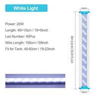 Ultra Thin LED Aquarium Lighting Lamp Aquatic Plant Light 18-75cm Extensible Waterproof Clip Lamp for Fish Tank 90-260V